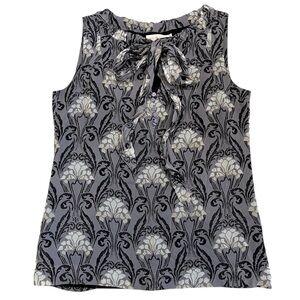 TORY BURCH Silk Sleeveless Patterned Blouse